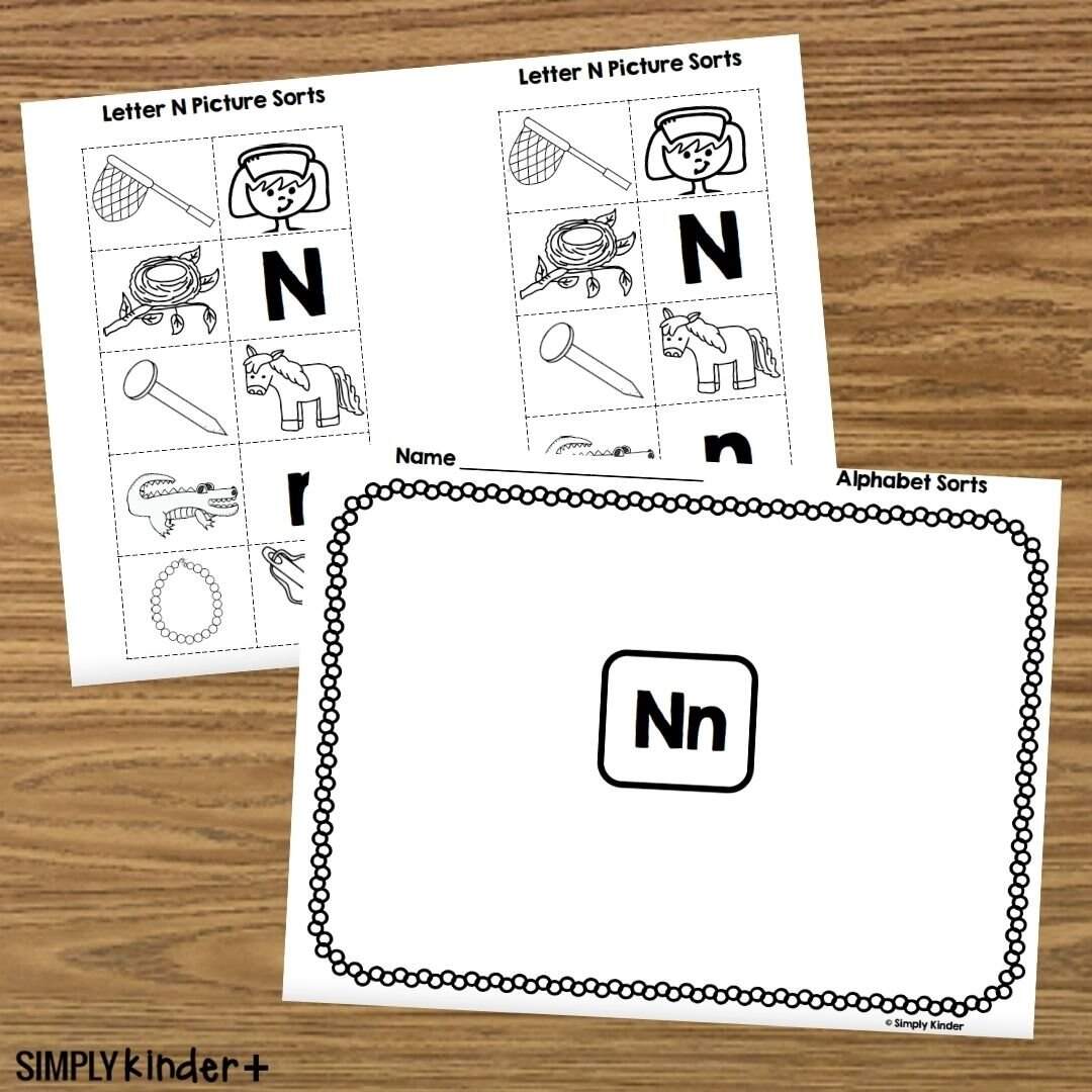Letter N Alphabet Sort Simply Kinder Printable Membership 30 Free Printable Letter N Alphabet Worksheets For Kids
