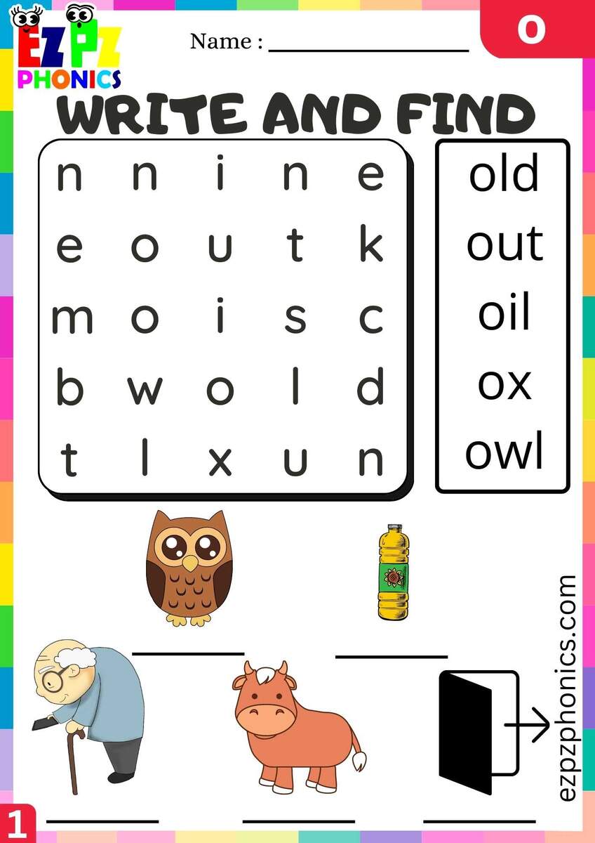 Letter O Write And Find Beginning Sounds Worksheet Ezpzphonics Letter O Write And Find Beginning Sounds Worksheet Ezpzphonics