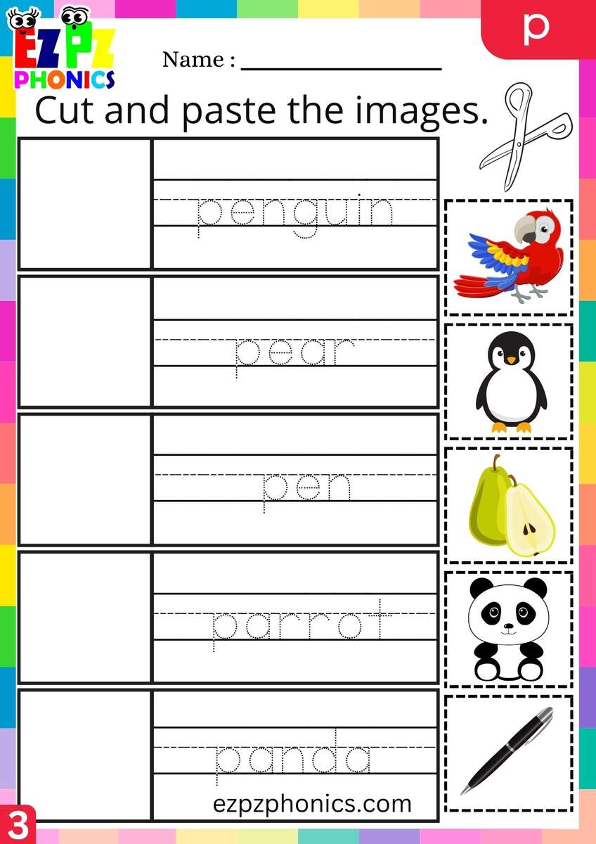Letter P Cut And Paste The Images And Write The Words Group 3 Ezpzphonics Letter P Cut And Paste The Images And Write The Words Group 3 Ezpzphonics