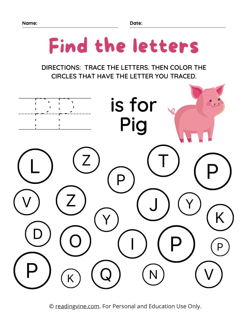 Letter P Worksheets For Preschool Free Printable Letter P Worksheets For Preschool Free Printable