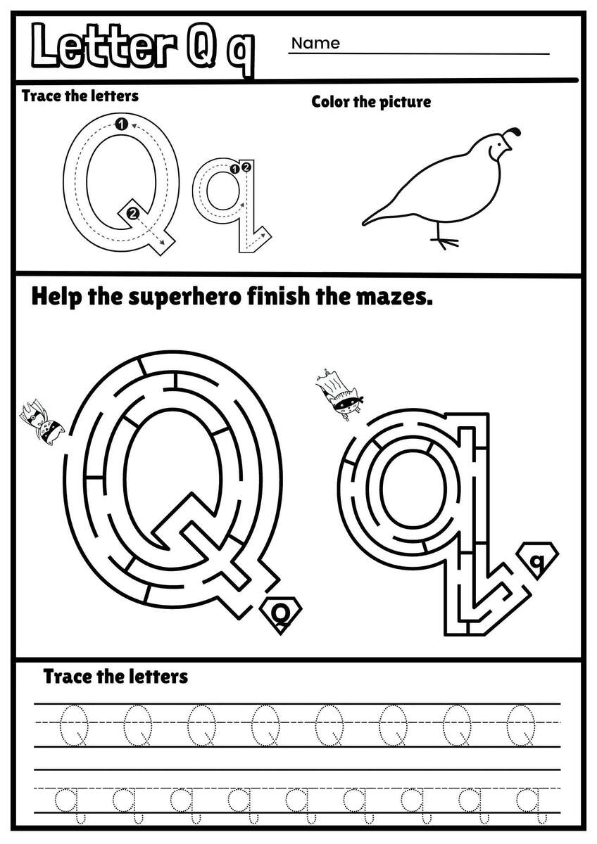 Letter Q Alphabet Tracing And Coloring Free Printable PDF Ezpzphonics Letter Q Alphabet Tracing And Coloring Free Printable PDF Ezpzphonics