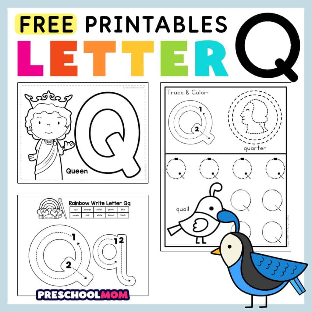 Letter Q Preschool Printables Preschool Mom Free Letter Q Alphabet Learning Worksheet For Preschool