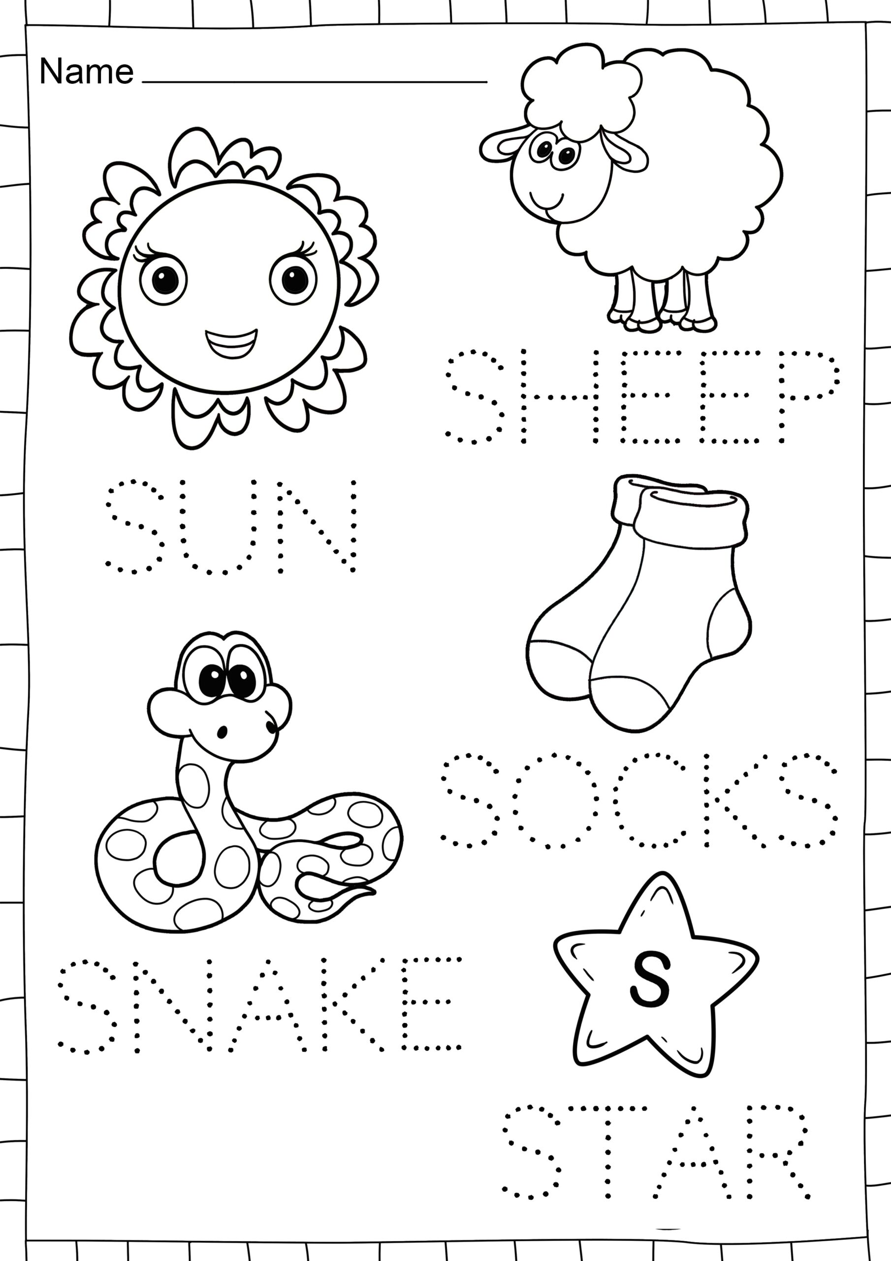 Letter S Free Worksheets TeachersMag Letter S Coloring Worksheet Free Printable Digital PDF