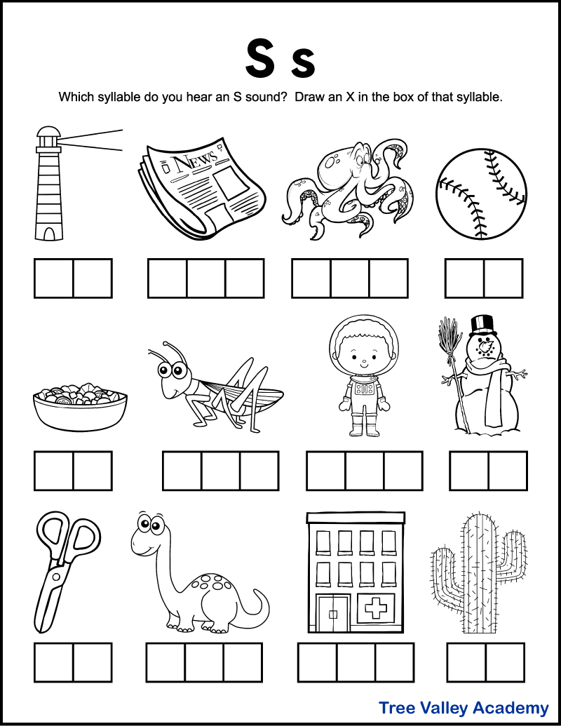 Letter S Sound Worksheets Tree Valley Academy Reading Comprehension Worksheets I Can Read With S