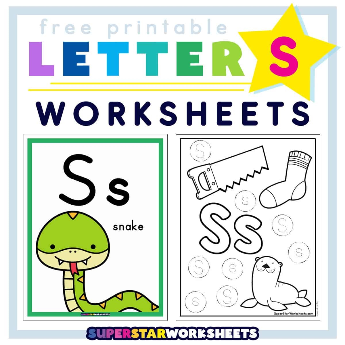 Letter S Worksheets Superstar Worksheets