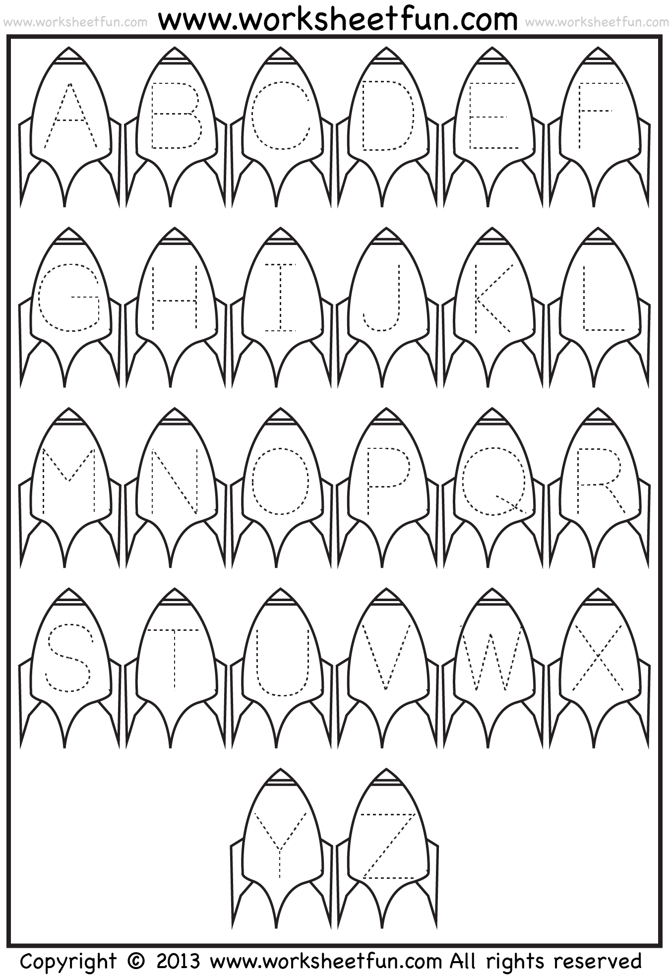 Letter Tracing Worksheet Rocket Theme FREE Printable Worksheets Worksheetfun Letter Tracing Worksheet Rocket Theme FREE Printable Worksheets Worksheetfun