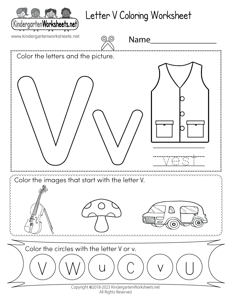 Letter V Coloring Worksheet Free Printable Digital PDF Letter V Coloring Worksheet Free Printable Digital PDF