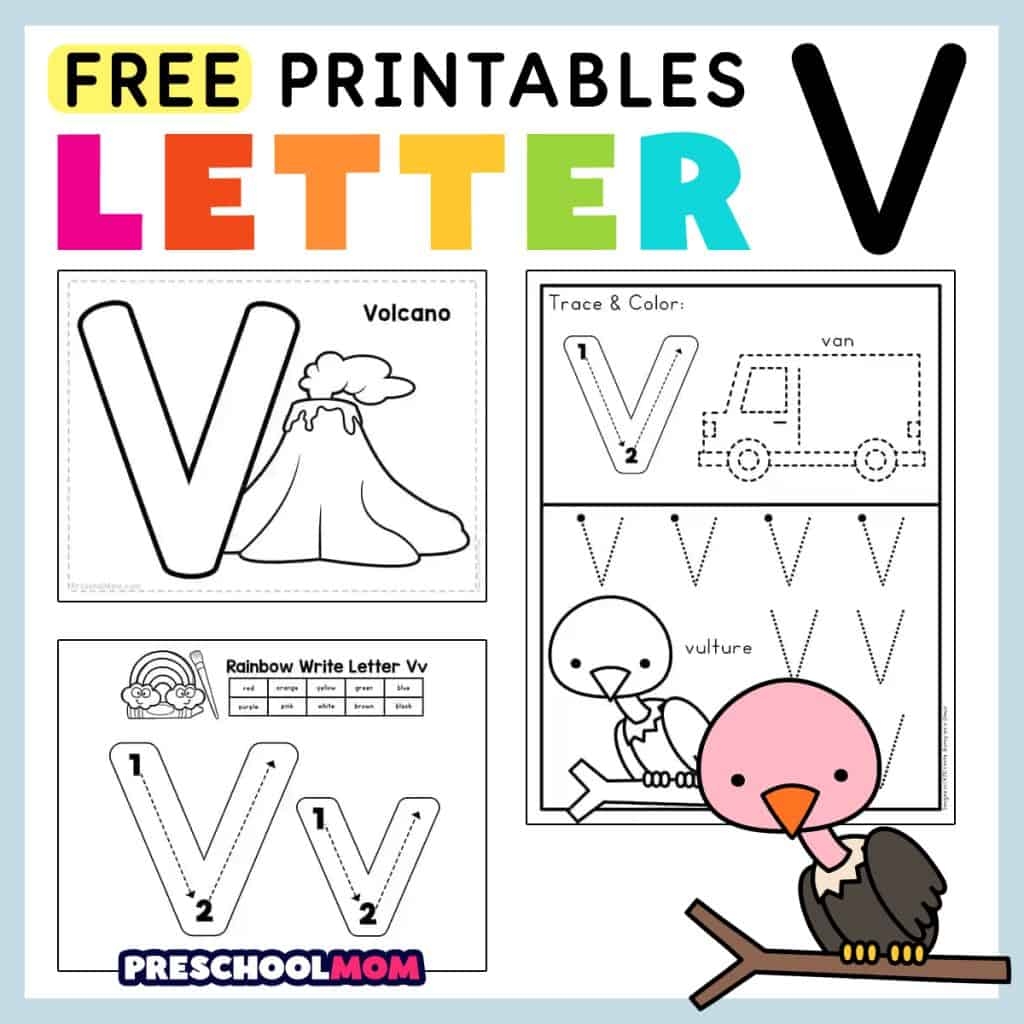 Letter V Worksheets For Preschool Free Printable