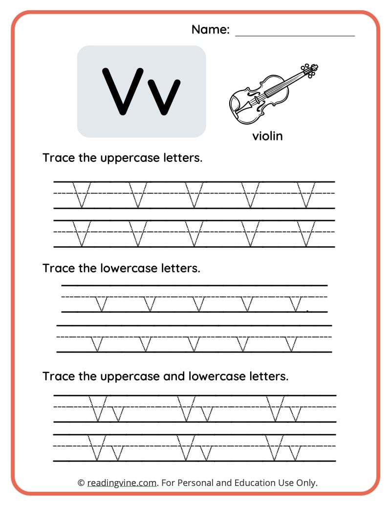 Letter V Worksheets For Preschool Free Printable Letter V Coloring Worksheet Free Printable Digital PDF