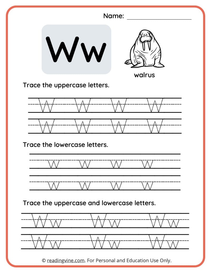 Letter W Worksheets For Preschool Free Printable Phonological Awareness Activities And Printables