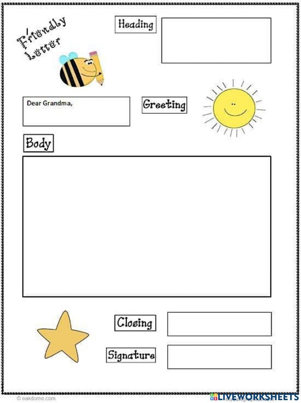 Letter Writing Worksheet For Grade 3 Worksheets Library