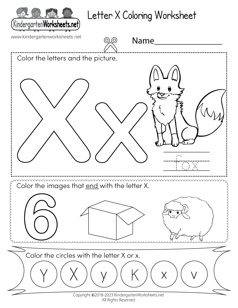 Letter X Coloring Worksheet Free Printable Digital PDF Letter X Preschool Printables Preschool Mom