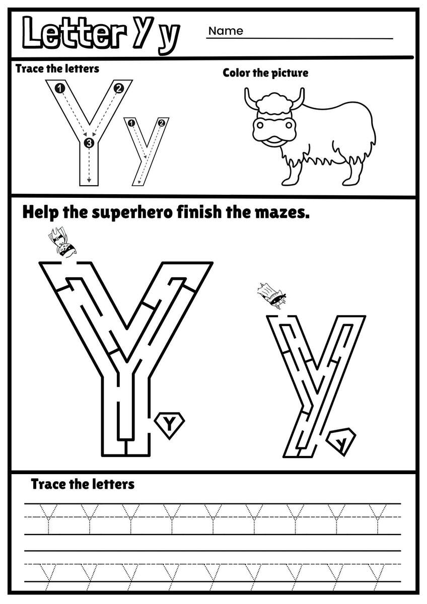 Letter Y Alphabet Tracing And Coloring Free Printable PDF Ezpzphonics Letter Y Alphabet Tracing And Coloring Free Printable PDF Ezpzphonics
