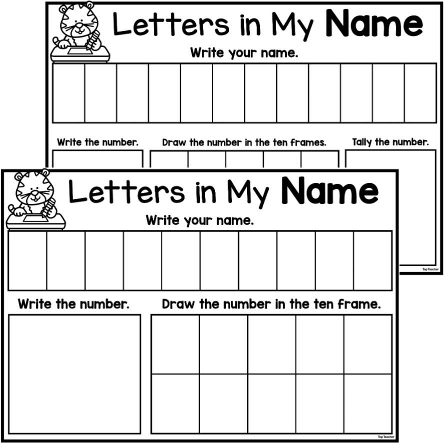 Letters In My Name Back To School Worksheet Top Teacher Letters In My Name Back To School Worksheet Top Teacher