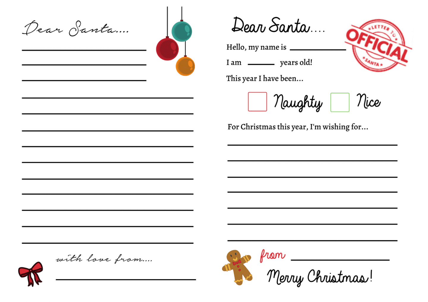 Letters To Santa Templates Free Printables Super Busy Mum Northern Irish Blogger Dear Santa Letter Free Printable Fill In Template