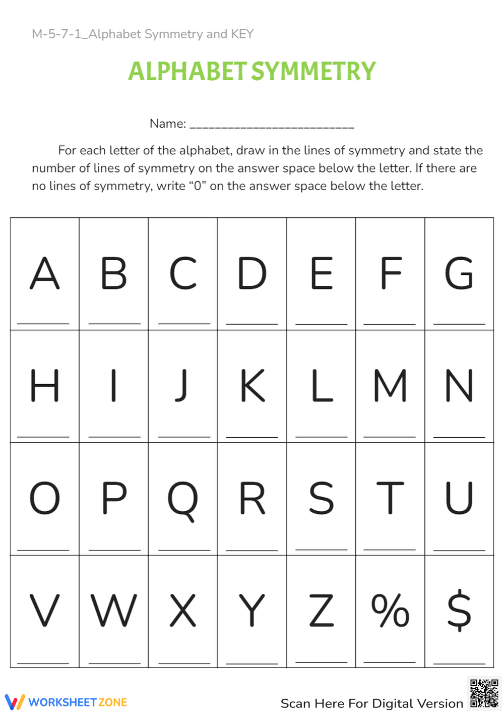 Lines Of Symmetry Worksheets Printable