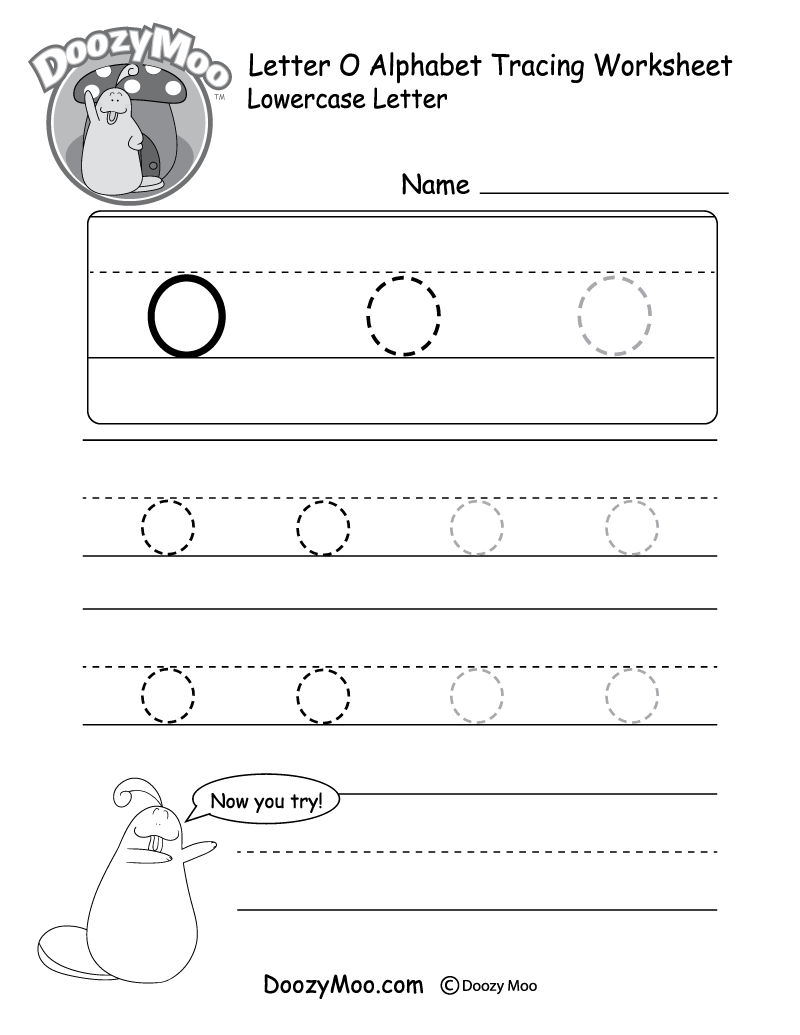 Lowercase Letter O Tracing Worksheet Doozy Moo Writing Practice Letter O Printable Worksheet Stock Vector Royalty Free 232964269 Shutterstock