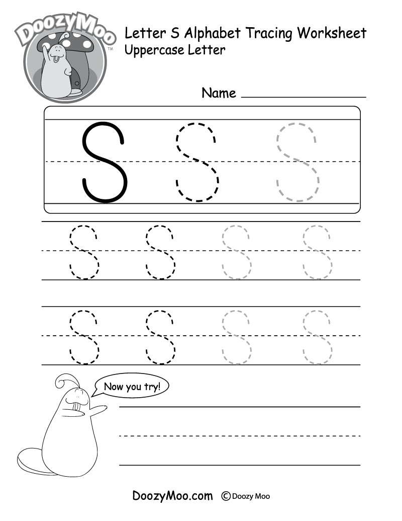 Letter S Tracing Worksheets For Preschool