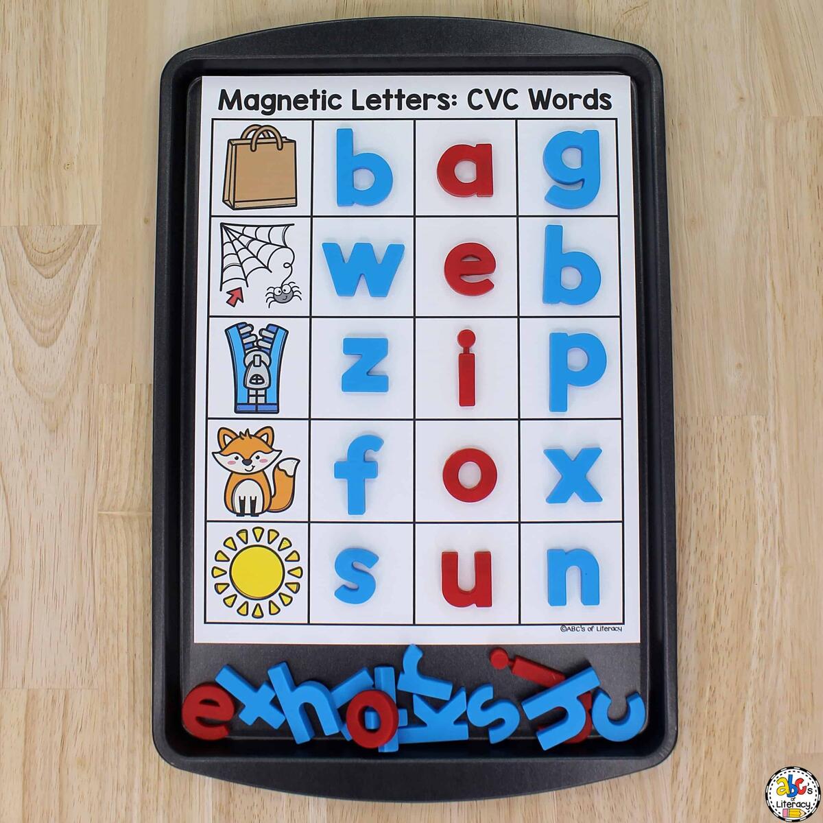 Magnetic Letter CVC Words Activity For Beginning Readers Magnetic Letter Sight Words Activity For Pre Readers
