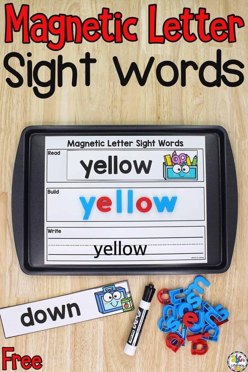 Magnetic Letter Sight Words Activity For Pre Readers Magnetic Letter Sight Words Activity For Pre Readers