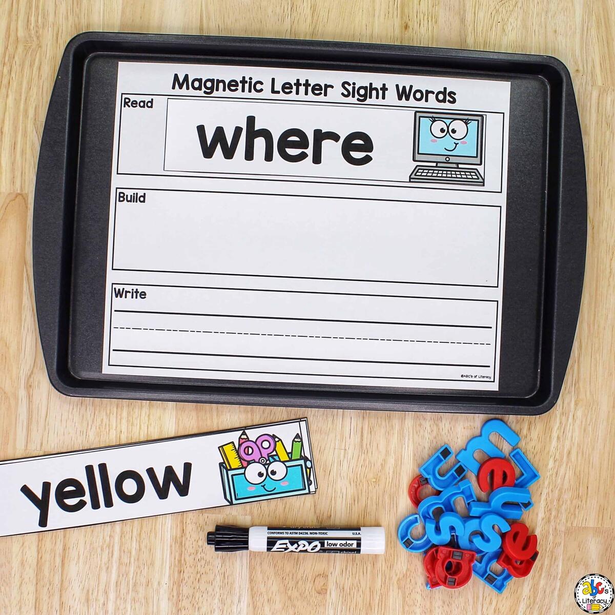 Magnetic Letter Sight Words Activity For Pre Readers