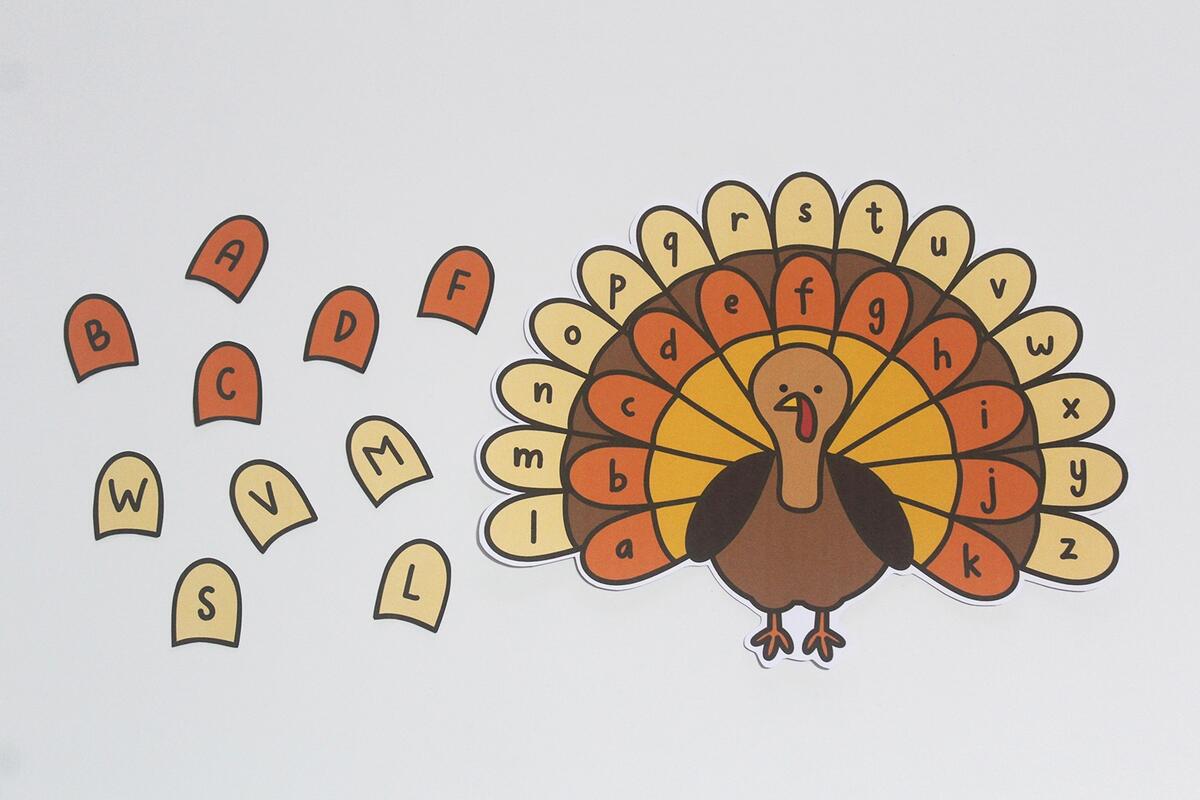 Make A DIY Turkey Letter Matching Game At Home Free Printable Make A DIY Turkey Letter Matching Game At Home Free Printable