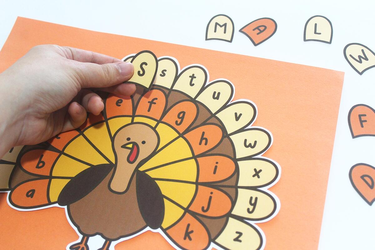 Make A DIY Turkey Letter Matching Game At Home Free Printable