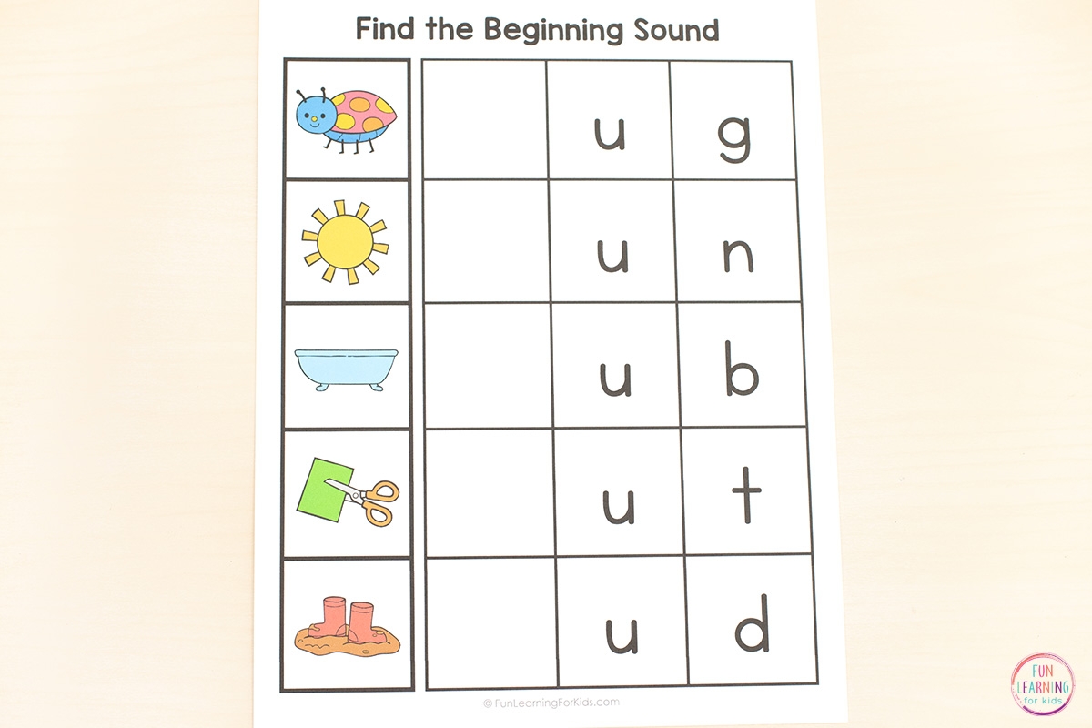 Missing Beginning Sound CVC Word Mats Free Printable Missing Beginning Sound CVC Word Mats Free Printable