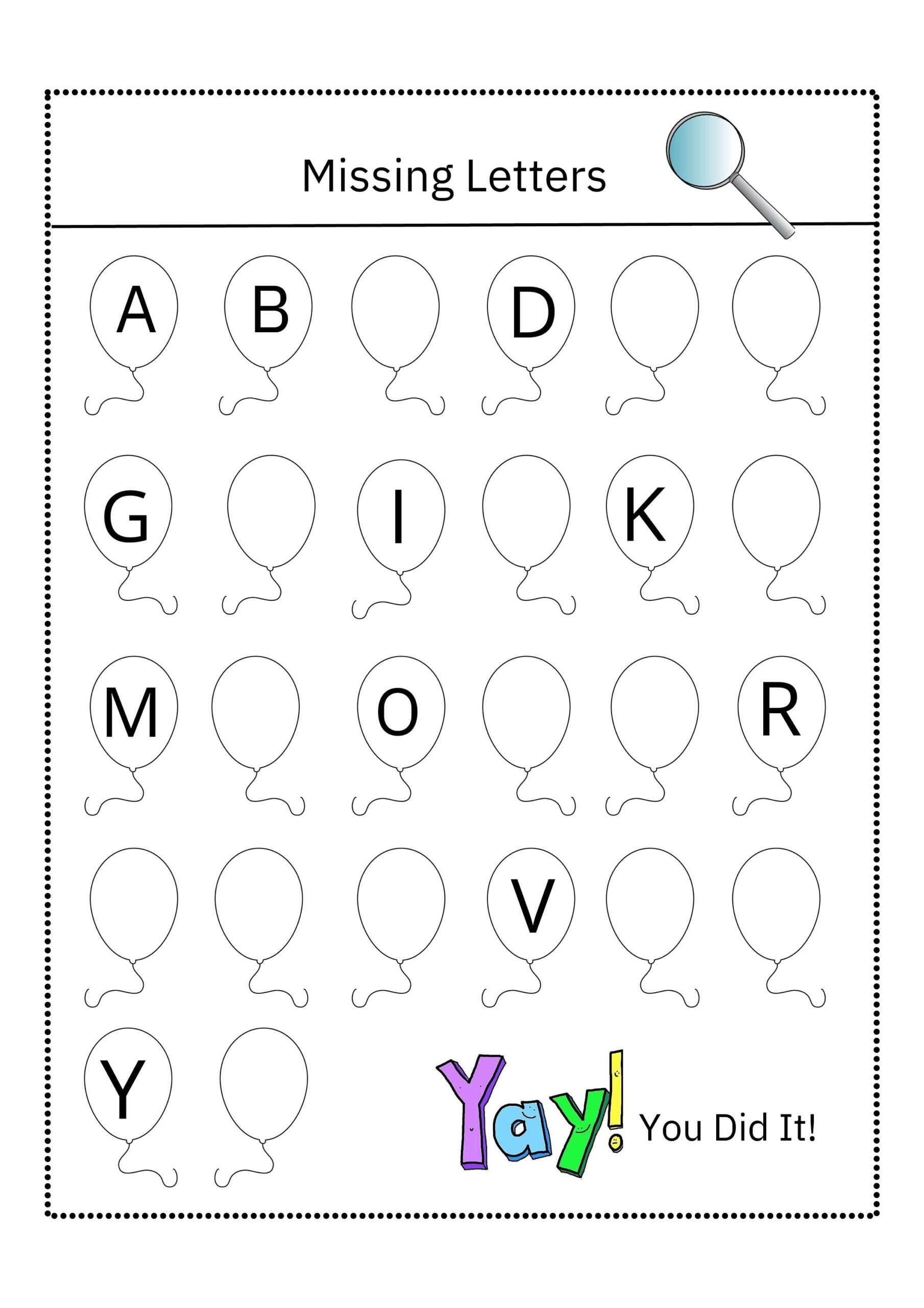 Missing Letter Worksheets Activity Pages Alphabet Letters Printables Instant Download Home Schooling Handwriting Practice Etsy Missing Letters Worksheet Kindergarten II PhonicsII