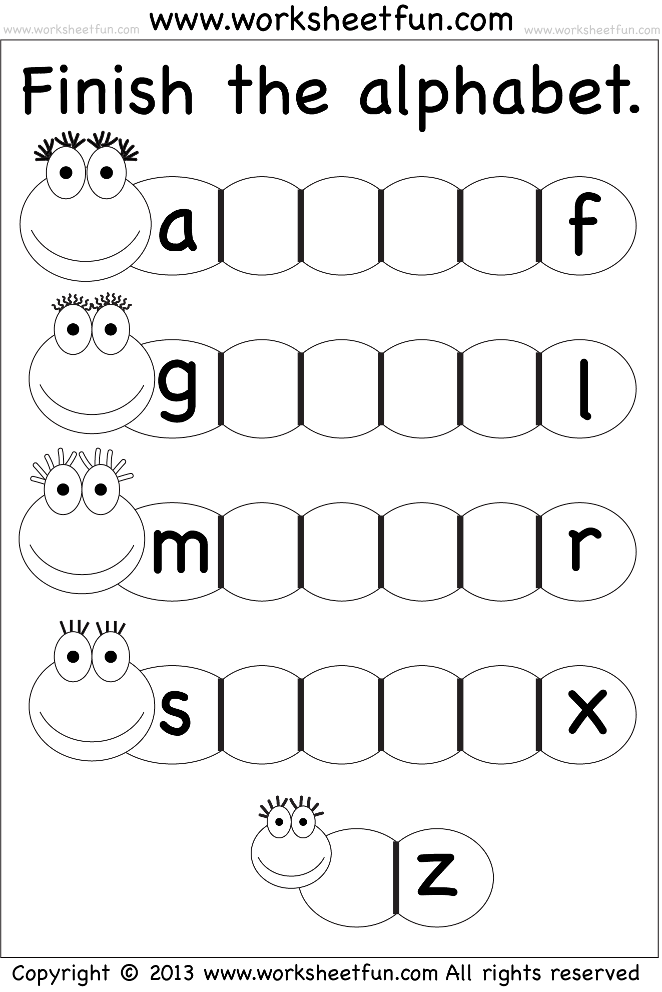 Missing Lowercase Letters Missing Small Letters FREE Printable Worksheets Worksheetfun