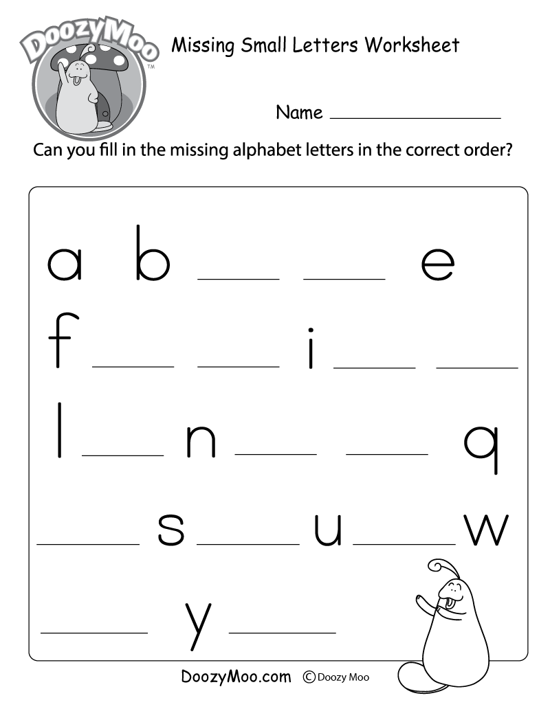 Missing Small Letters Worksheets Free Printable Doozy Moo Lowercase Letter Tracing Worksheets Free Printables Doozy Moo