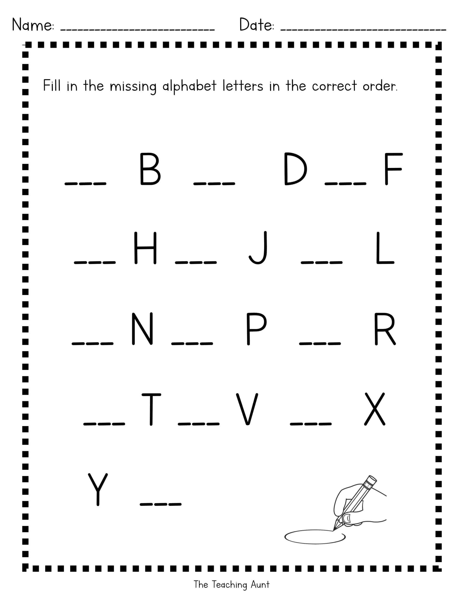 Missing Uppercase Letters Worksheets The Teaching Aunt Missing Uppercase Letters Worksheets The Teaching Aunt