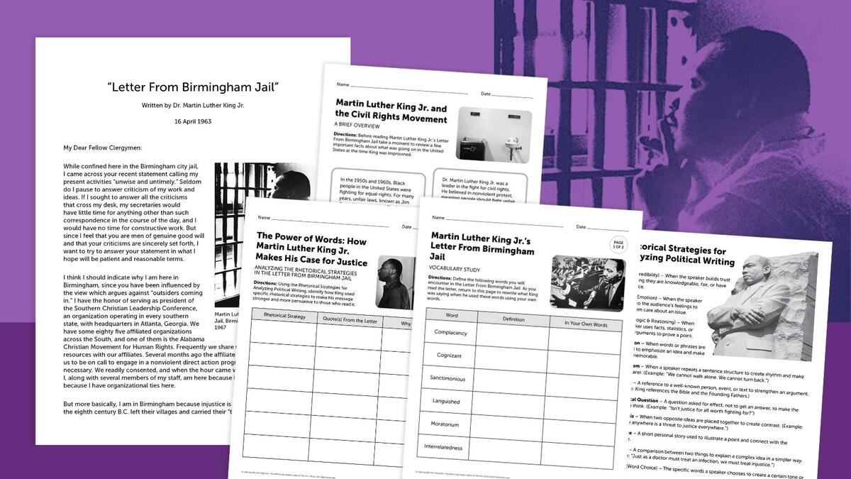 MLK Jr S Letter From Birmingham Jail Worksheet Bundle MLK Jr S Letter From Birmingham Jail Worksheet Bundle