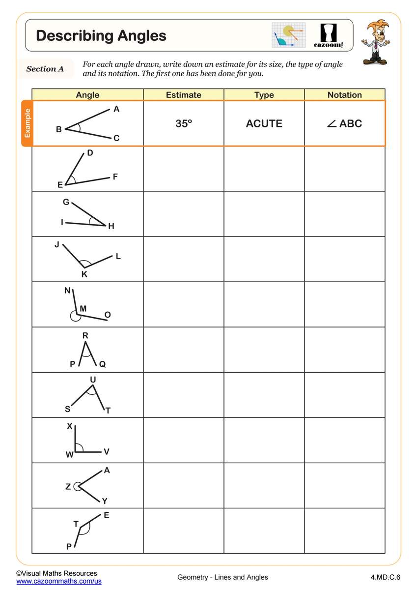 Naming Angles Worksheet PDF Printable Geometry Worksheet Worksheets Library Naming Angles Worksheet PDF Printable Geometry Worksheet Worksheets Library