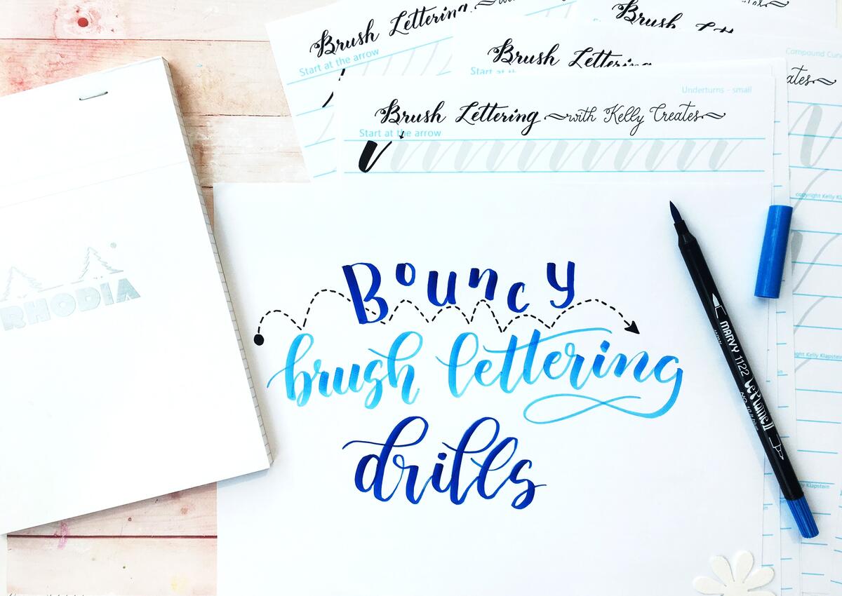 New Bouncy Worksheets Free Drills Kelly Creates Bounce Lettering 6 Easy Tips Free Printable Worksheet