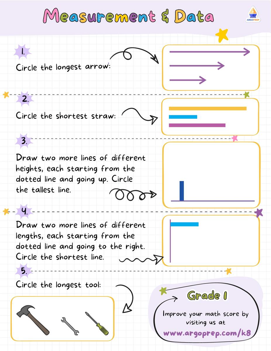 Ordering Objects By Length First Grade Worksheets Comparing Lengths ArgoPrep Ordering Objects By Length First Grade Worksheets Comparing Lengths ArgoPrep
