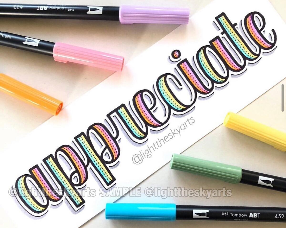 Panda Hand Lettering Practice Worksheets Sharpie Shadows Digital Download Etsy