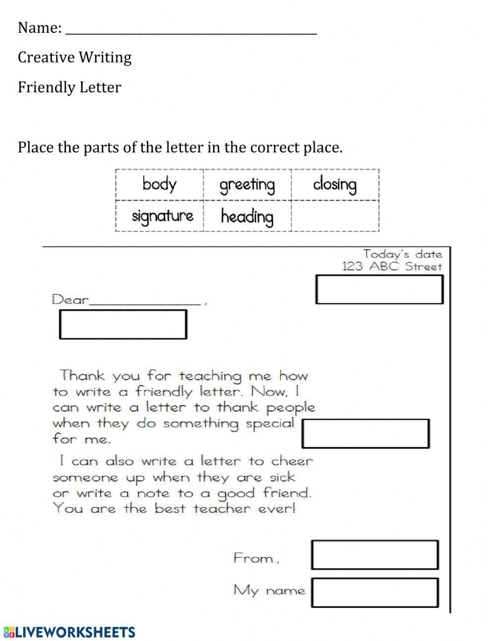Parts Of The Friendly Letter Worksheet Worksheets Library Parts Of The Friendly Letter Worksheet Worksheets Library