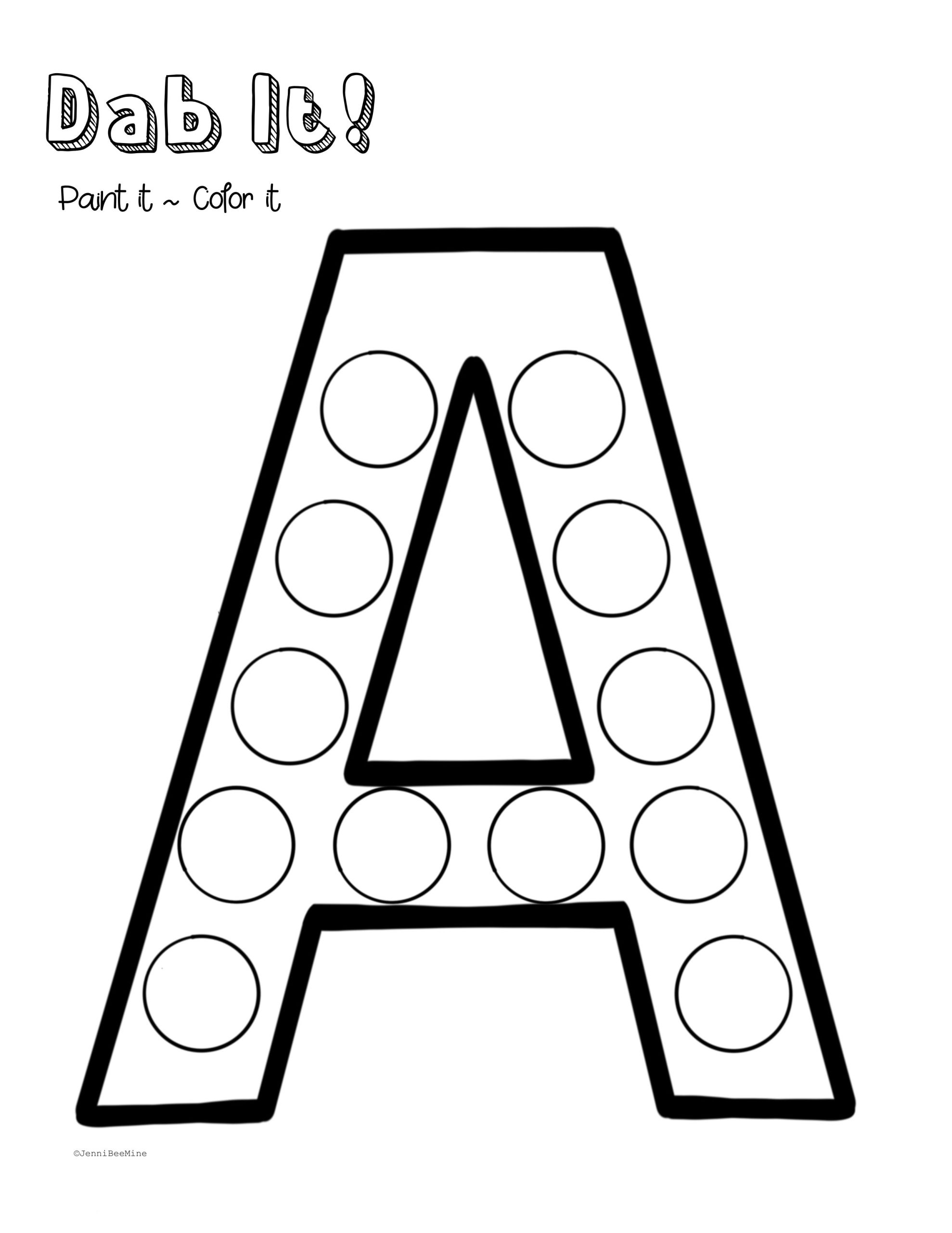 Preschool Printables Letter A Dab It Jennibeemine Preschool Printables Letter A Dab It Jennibeemine