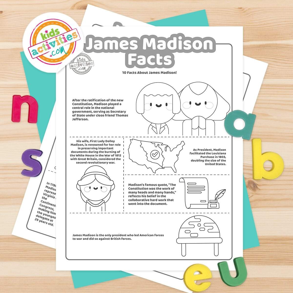 Printable James Madison Facts For Kids Kids Activities Blog