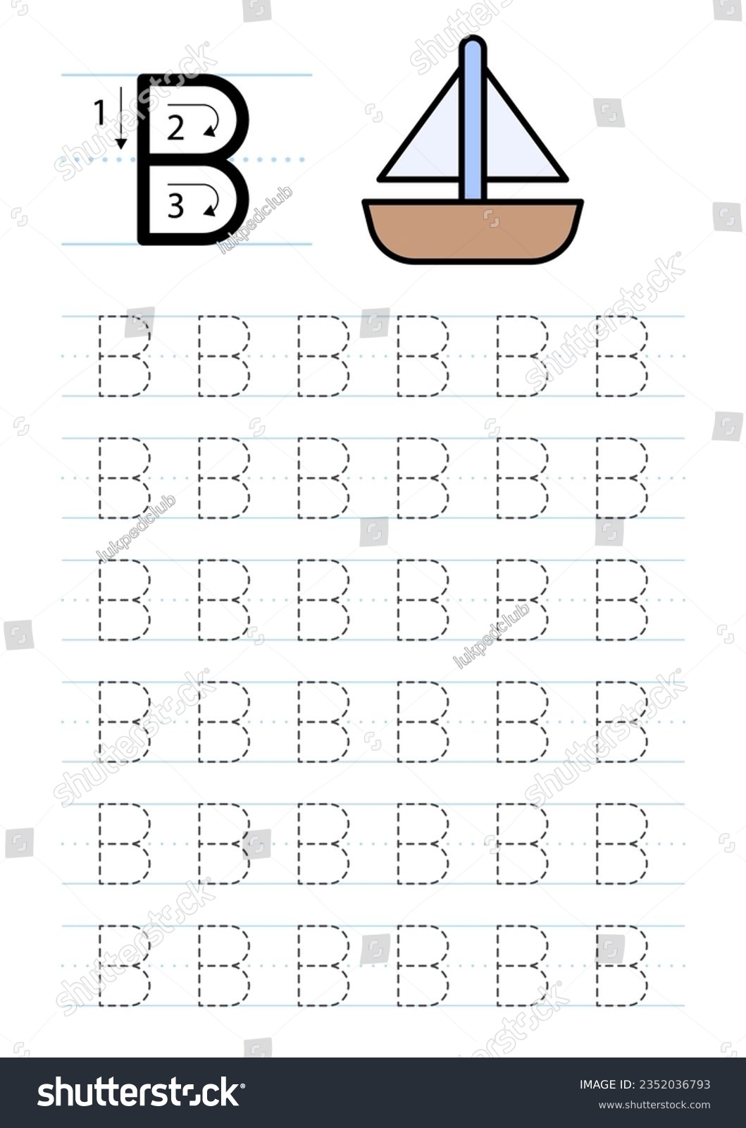 English For Kids Step By Step Letter B Worksheets Flash Cards Coloring Pages