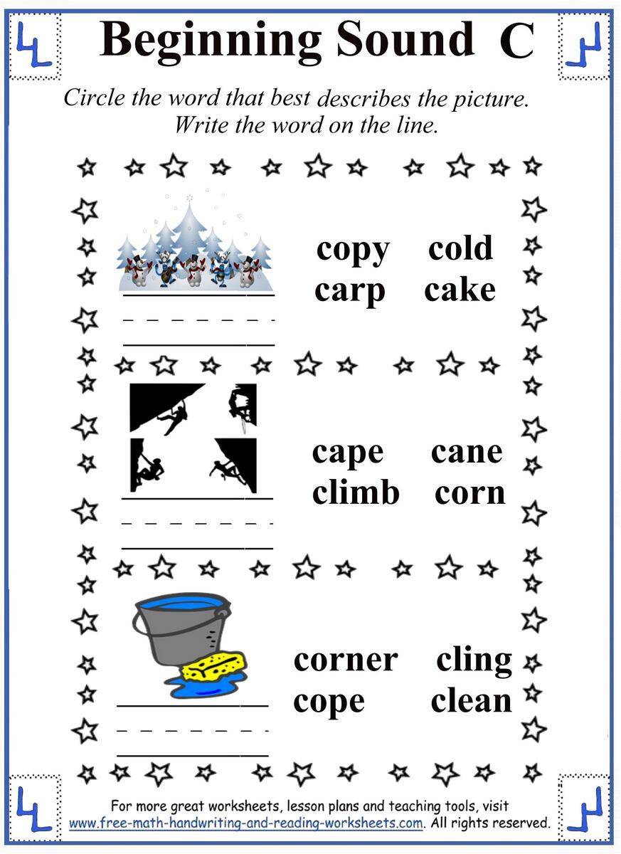 Printable Letter C Worksheets Activities