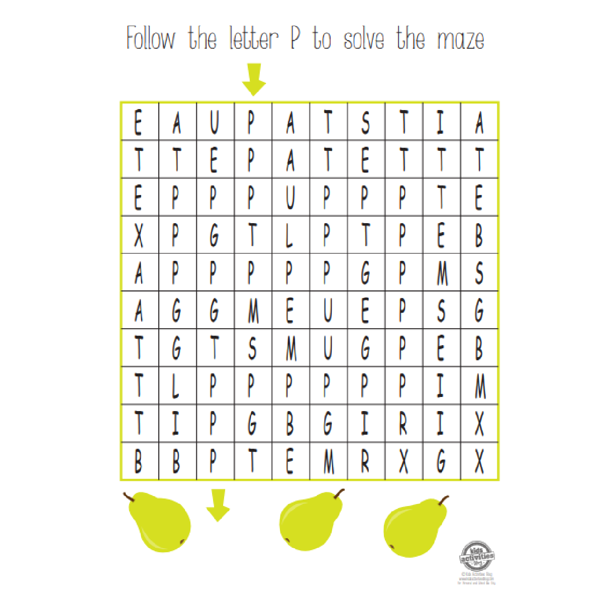 Printable Letter Mazes Worksheets Kids Activities Blog