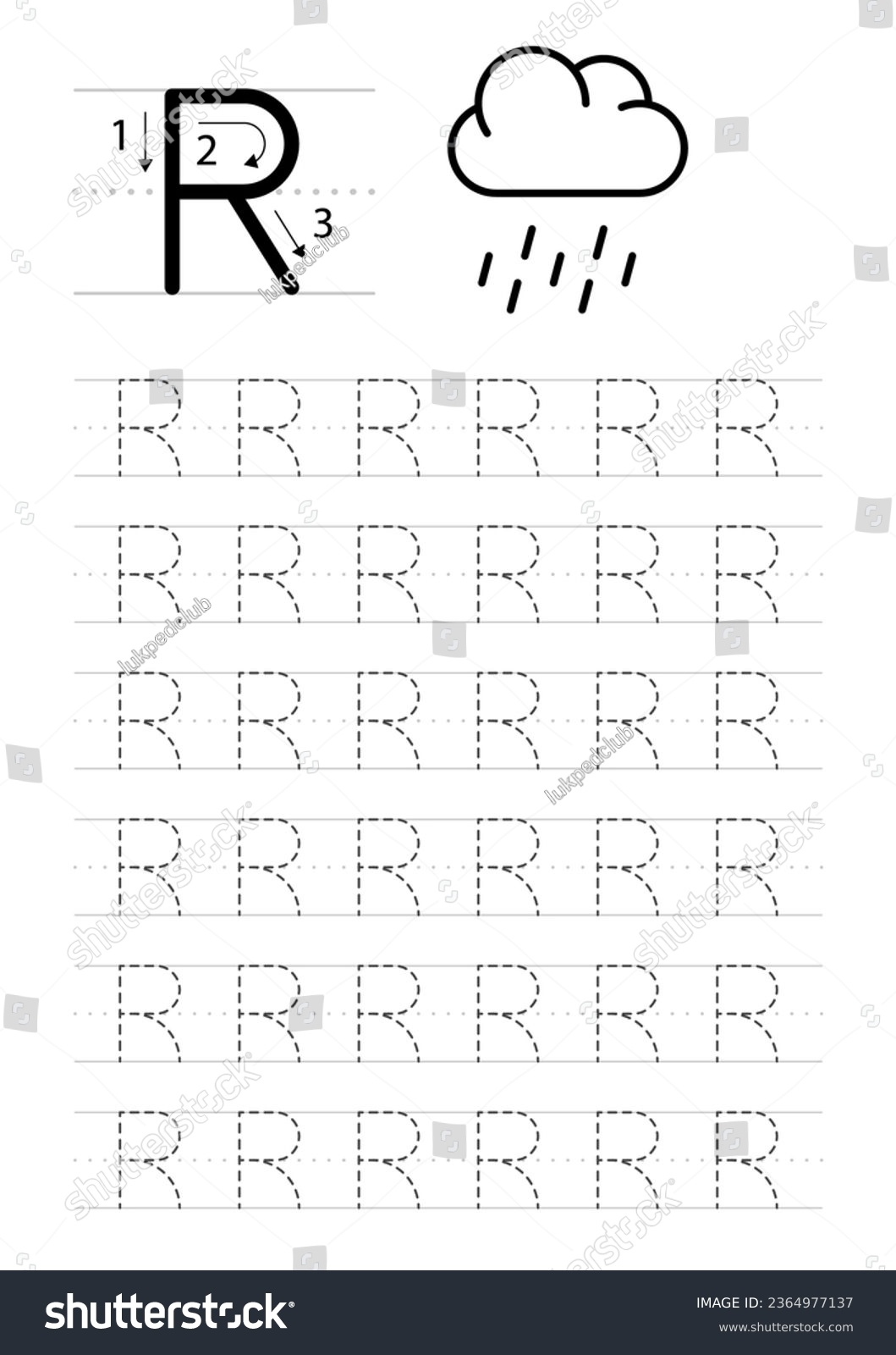 Printable Letter R Alphabet Tracing Worksheet Stock Vector Royalty Free 2364977137 Shutterstock Printable Letter R Alphabet Tracing Worksheet Stock Vector Royalty Free 2364977137 Shutterstock