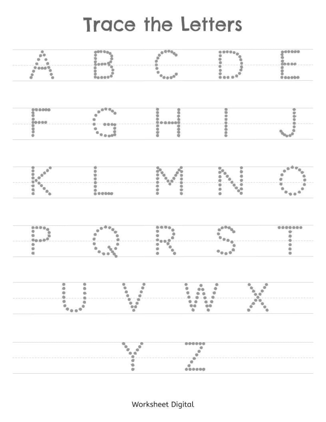 Printable Worksheets Trace The Letters Uppercase A Z Preschool Kindergarten Homeschool Etsy Sweden Printable Worksheets Trace The Letters Uppercase A Z Preschool Kindergarten Homeschool Etsy Sweden