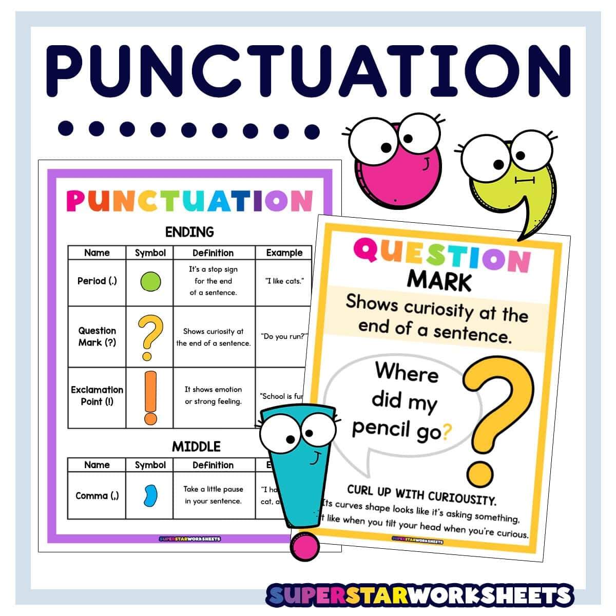 Punctuation Worksheets Superstar Worksheets