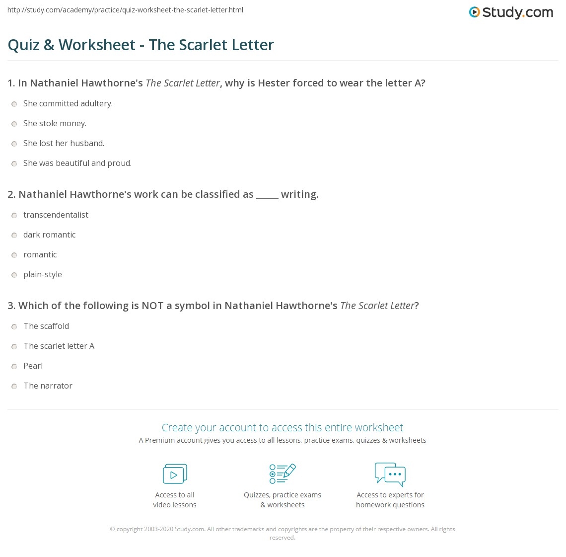 Scarlet Letter Physiognomy Lesson Plans By Storyboard That