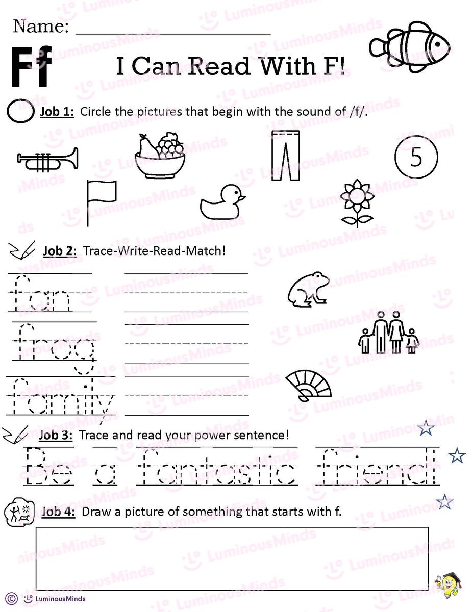 Reading Comprehension Worksheets I Can Read With F Reading Comprehension Worksheets I Can Read With F