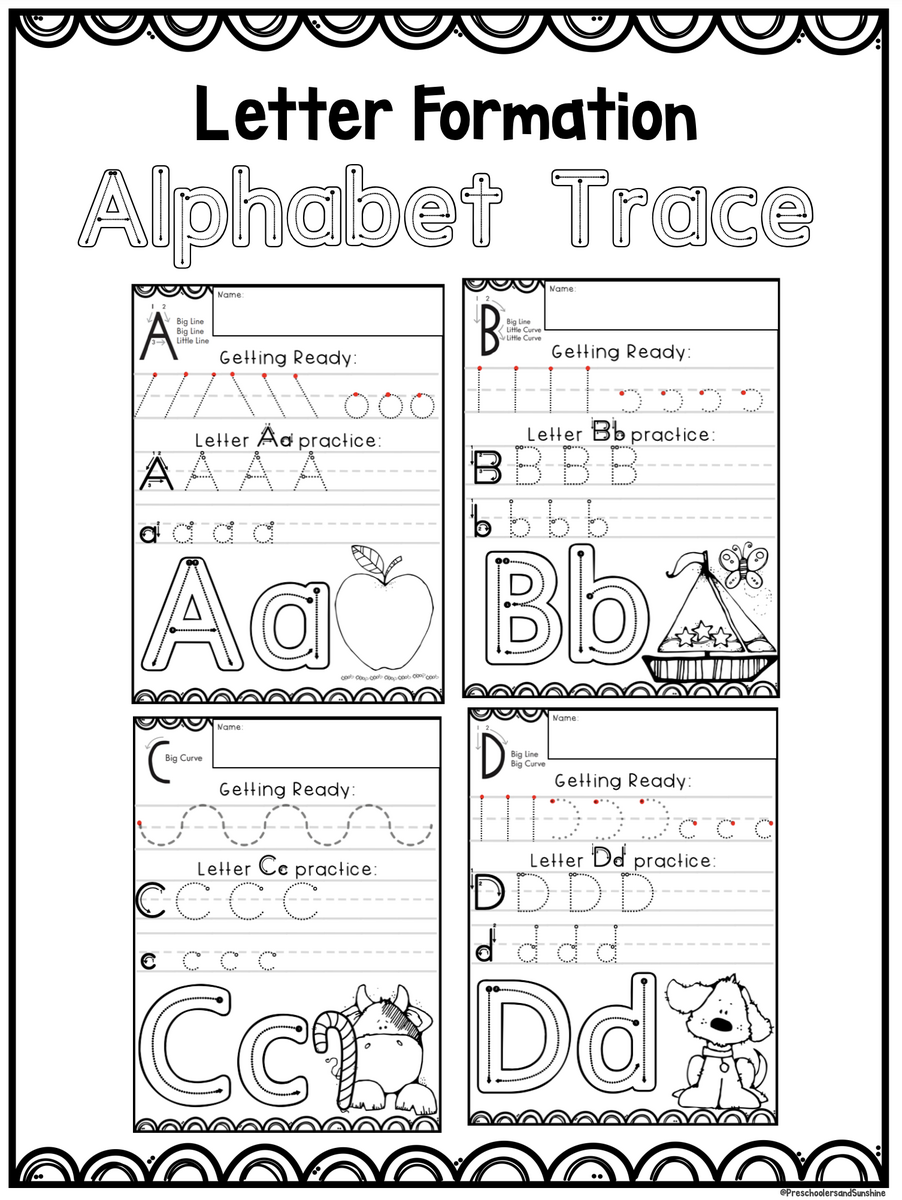 Ready Set Trace Letter Formation Tracing Pages Made By Teachers