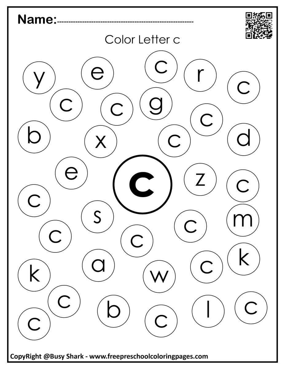 Set Of Letter C Dot Markers Coloring Pages Set Of Letter C Dot Markers Coloring Pages